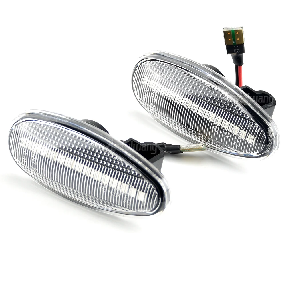 For Mitsubishi Outlander Lancer Freeca I-Miev Pajero Eclipse 2pcs LED Dynamic Side Marker Light Turn Signal Blinker Lamp