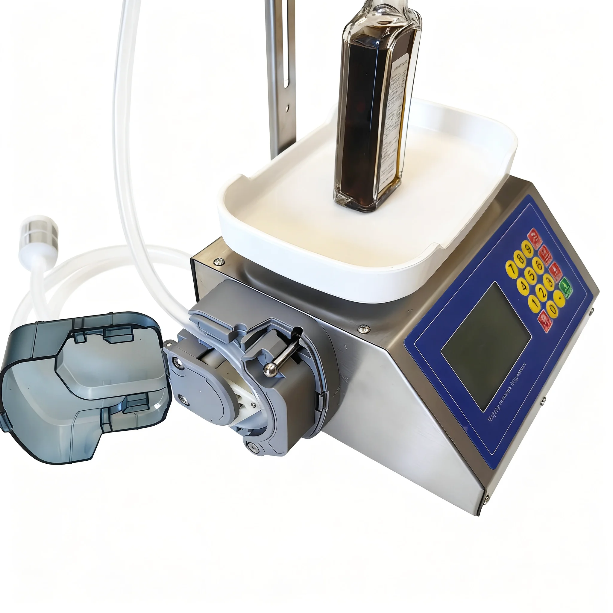 【Best】1200ml/min Filling Machine With Scale Peristaltic Pump Liquid Paste Oil Filler Weighting Scale Automatic Gel Sauce Polish
