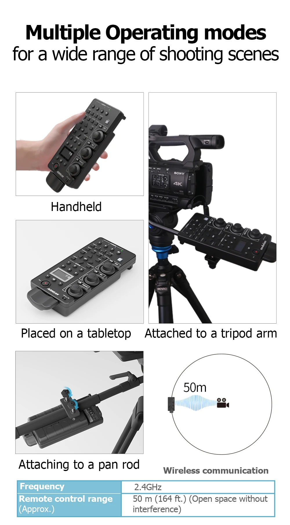 ZC-4 für Sony Camcorder Lanc Zoom Controller ersetzt Sony RM-30BP für Videozoom, Fokus, IRIS, Aufnahme, ND, Weißabgleich – Detail 11