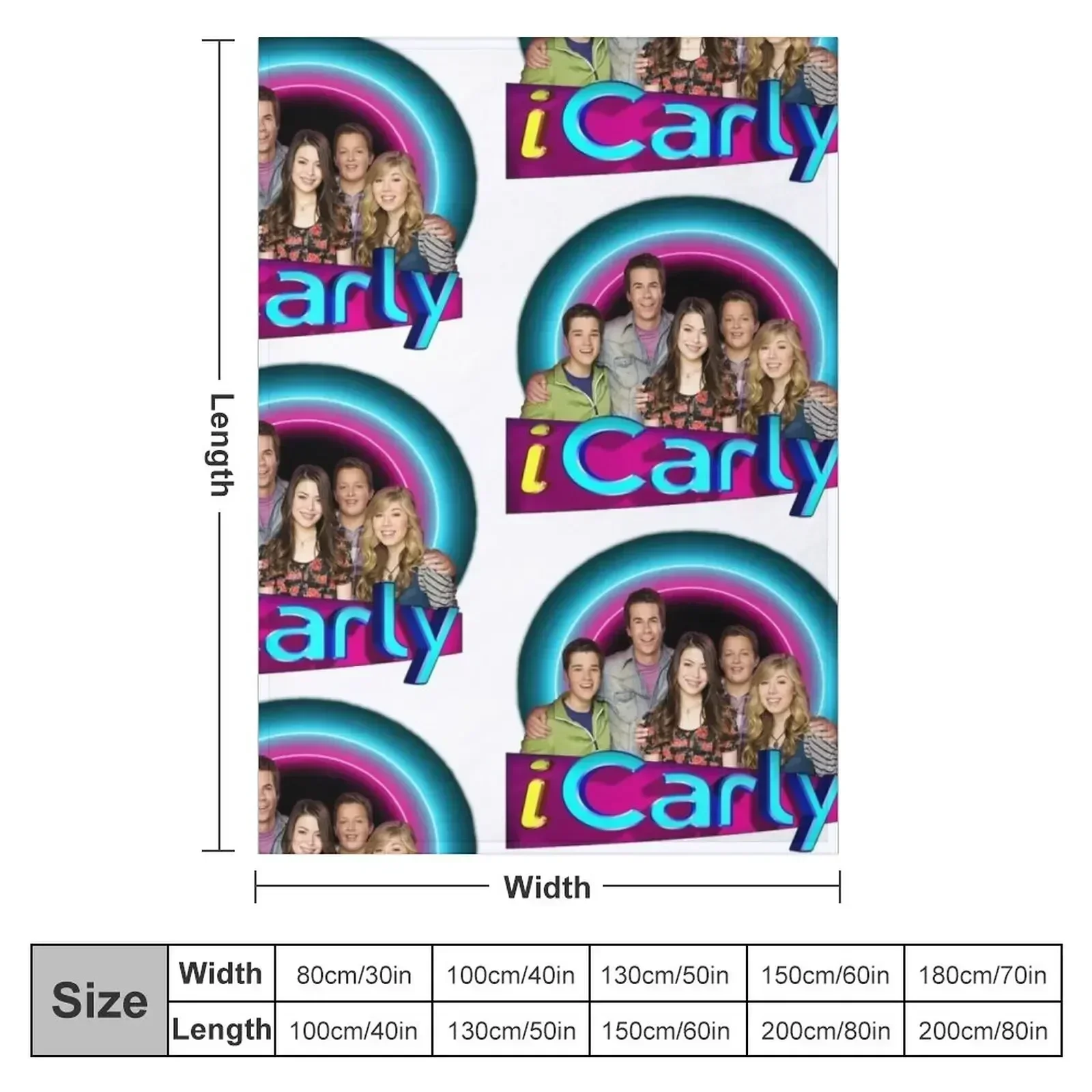 iCarly and Friends Throw Blanket sofa bed christmas gifts Winter beds Hairy Blankets