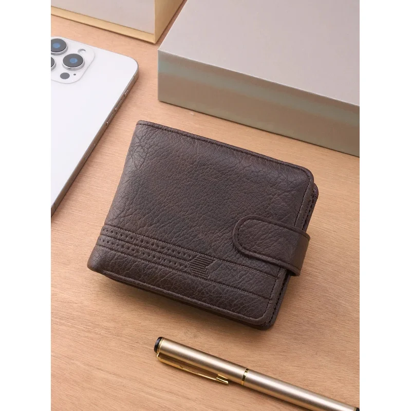 Men Leather Wallet Zipper Slim Design Multi-card Holders Coin Pocket Short Purses Quality Male Wallet