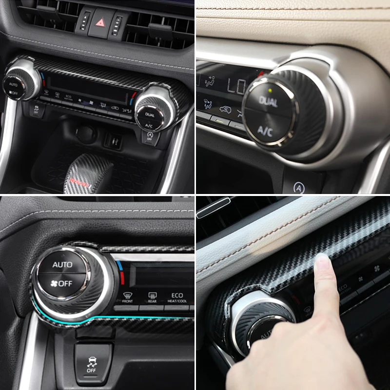 For Toyota RAV4 XA50 2019 2020 2021 2022 2023 2024 RAV 4 Hybrid Car Air Conditioning Knobs Control Panel Fan Speed Button Cover