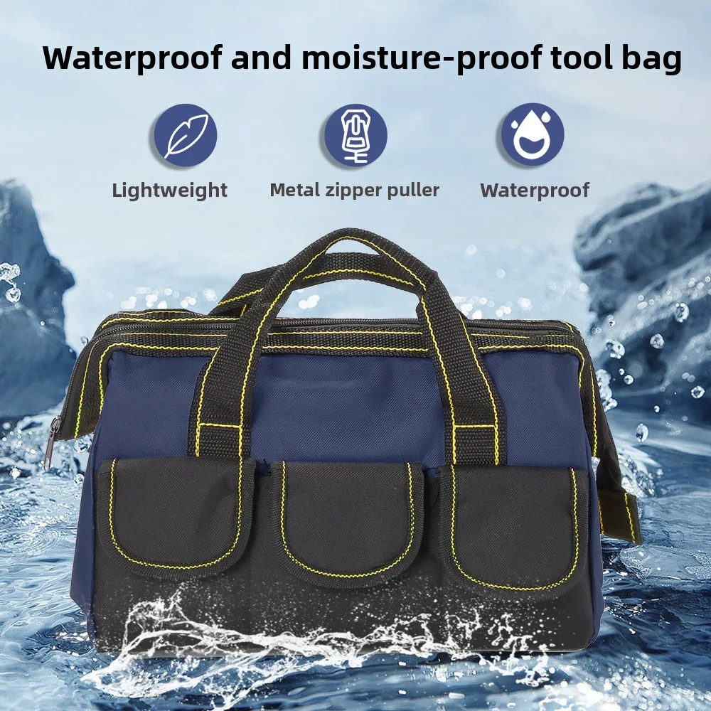 

Многофункциональная сумка для инструментов, большая вместительная водонепроницаемая сумка из оксфордской парусины, утолщенная износостойкая сумка для хранения инструментов, сумка для электрика