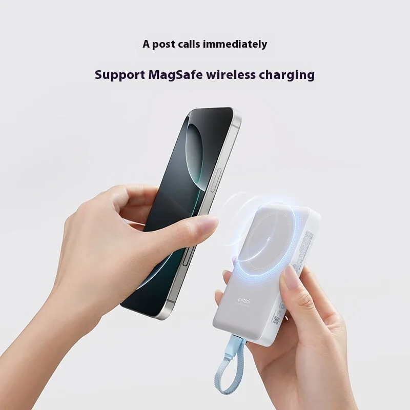 CUKTECH WPB100L Magnetic Power Bank 10000mAh Type-C Braided Cable Strong Magnetic Suction Wireless Charging Powerbank Customized