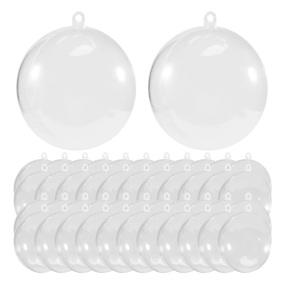 24 ลูก/ชุด DIY 70 มม.ต้นคริสต์มาสแขวนลูกบอลโปร่งใสโปร่งใสพลาสติก Filled Ball เครื่องประดับ