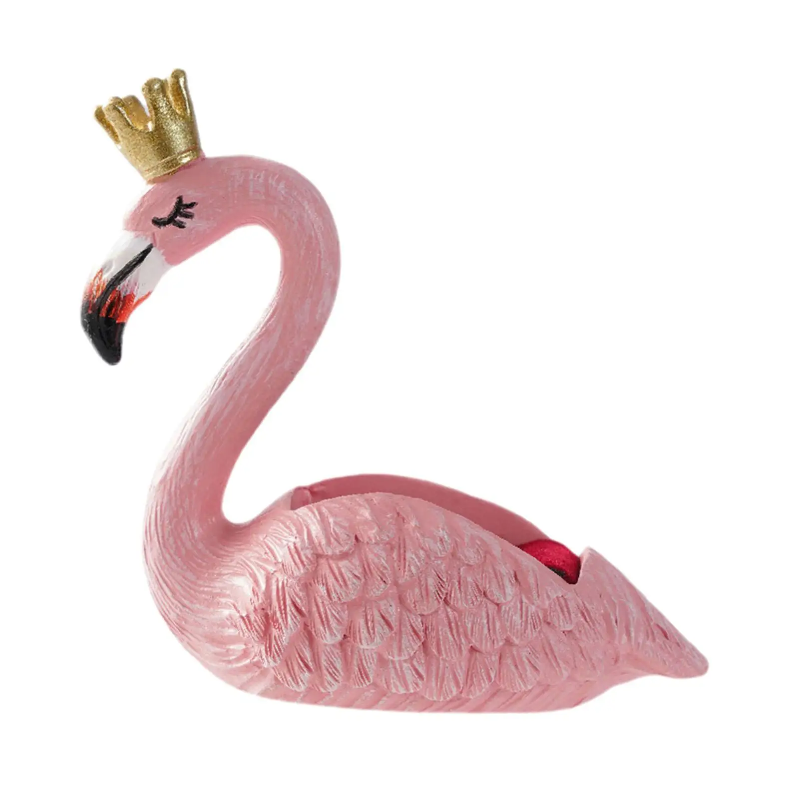 Flamingo Jewelry Storage Box Hand Painted Decorative Organizer for Earrings Rings Women Home Decor