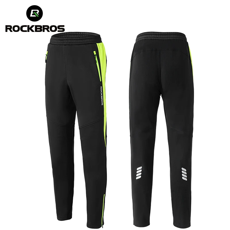 ROCKBROS Winter Herbst Radfahren Hosen Männer Winddicht Thermische Fleece Warm Halten Fahrrad Hosen MTB Straße Sport Radfahren Lange Hosen