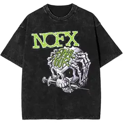 Nofx Band Final Tour Skull Washed magliette Streetwear Hip Hop novità T-Shirt Tee Shirt per uomo donna manica corta Oversize