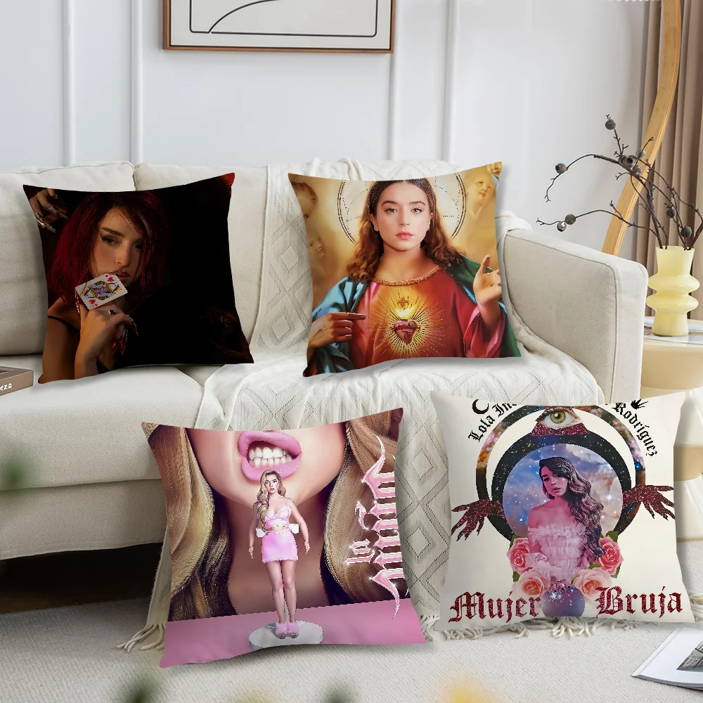 Singer NAVE D-DRAGONs L-Lola I-Indigo Cushion Cover Soft Pillow Case for Sofa Living Room Home Office Decor Protective Covers
