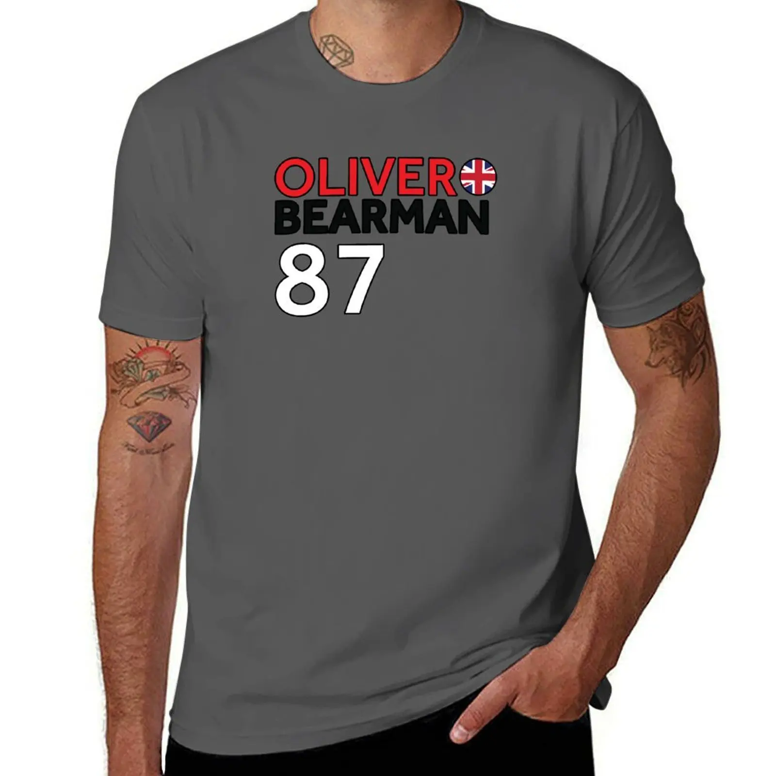 

Oliver Bearman T-Shirt boys animal print summer tops tshirts for men