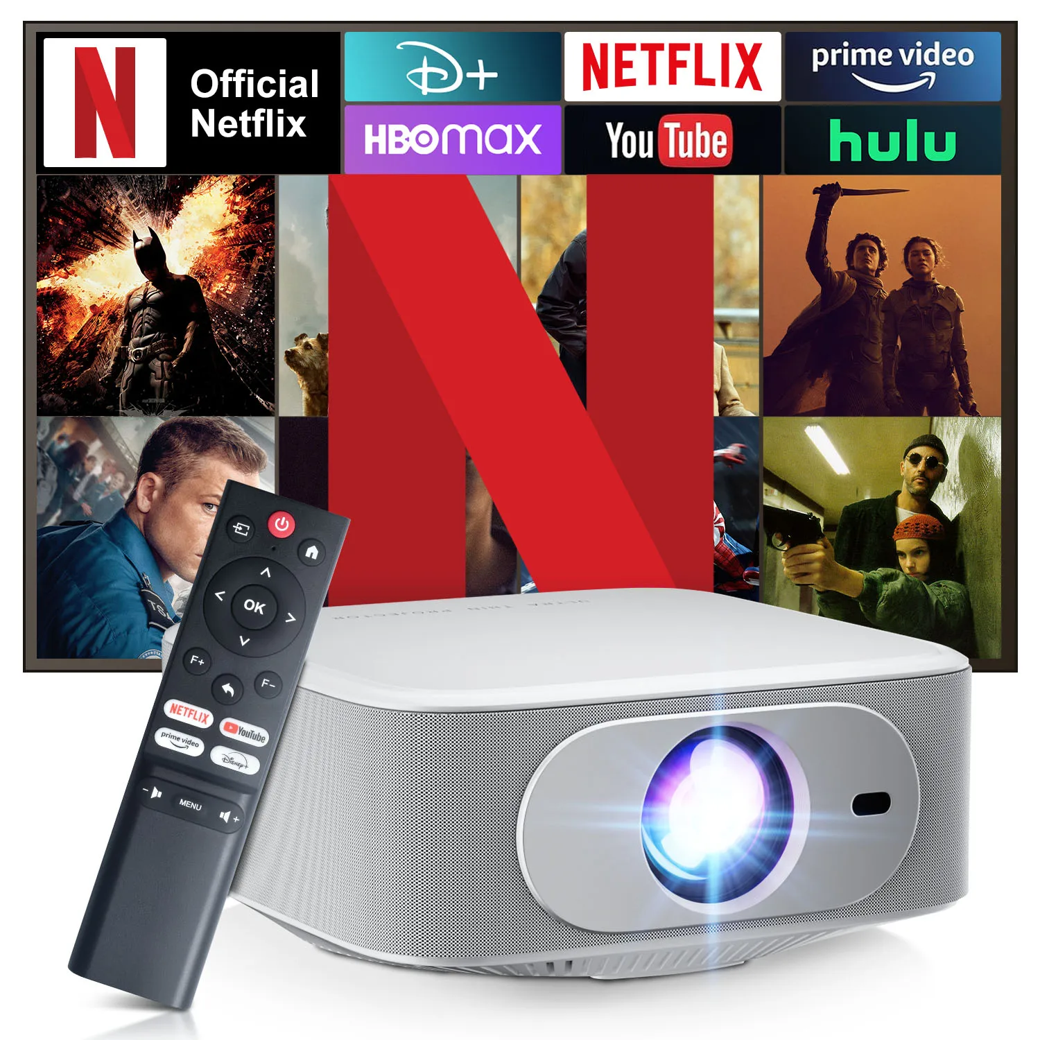 Salange Netflix Officieel gelicentieerde Android 13 P92MAX Smart 4K-projector 1080p Native Dual WiFi BT5.2 12000L Elec Focus HD-film