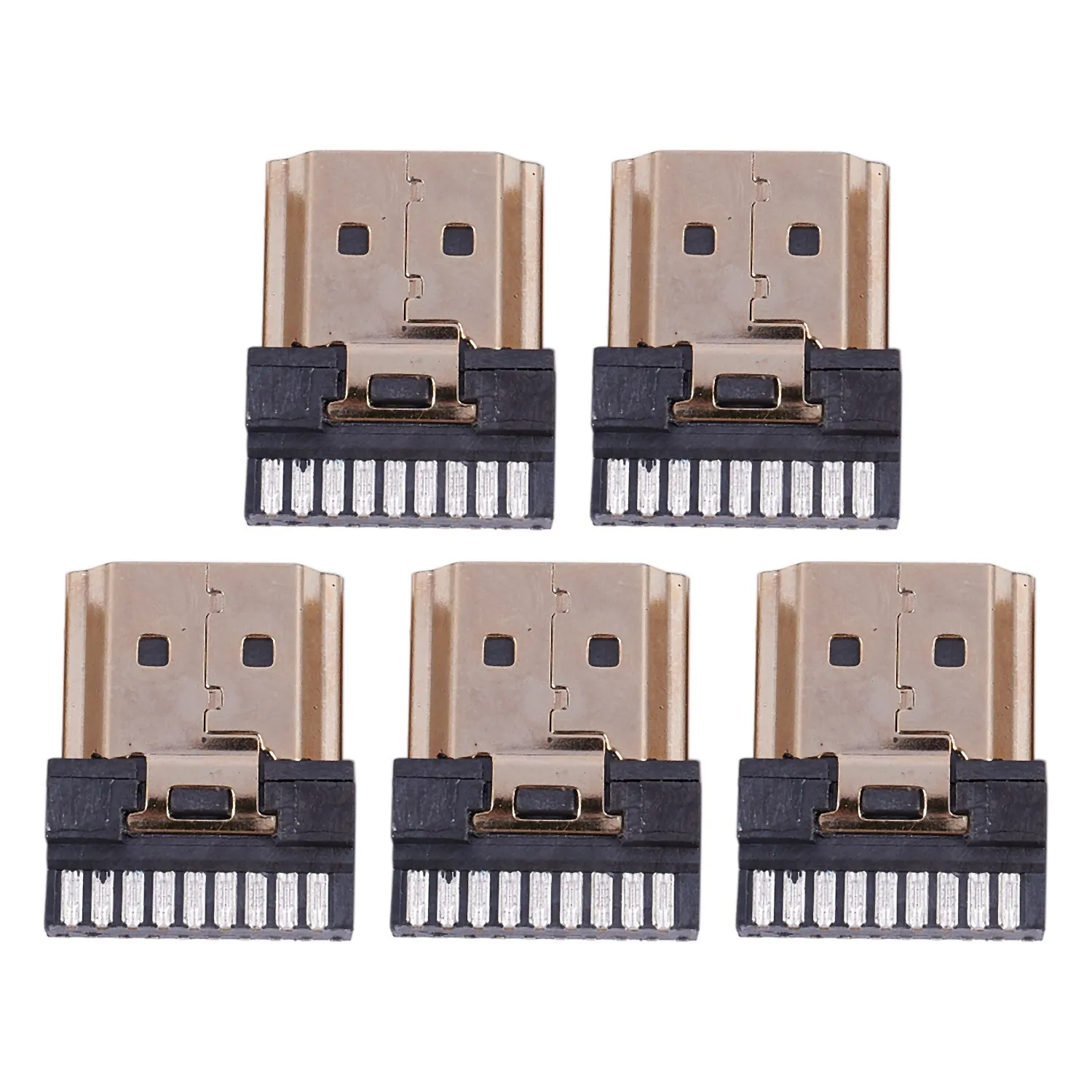 

5 Pcs HDMI Male 19 Pins A Type Solder Plug Termination Repair Replace