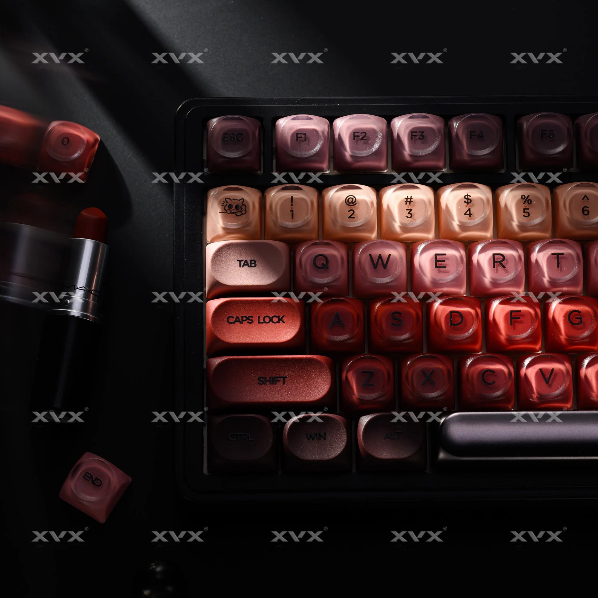 QBYI Berries Key Cap HOA Profile 132-Key PBT+PC Keyboard Keycaps Compatible 61/68/75/87/98/100