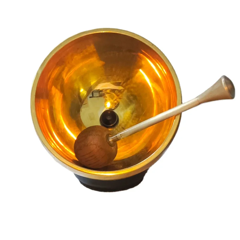 Meditation Singing Bowl Hammer Brass Buddhist Yoga Metal Crafts 0.46kg Religious Chakra Sound Meditation Bowls Bell