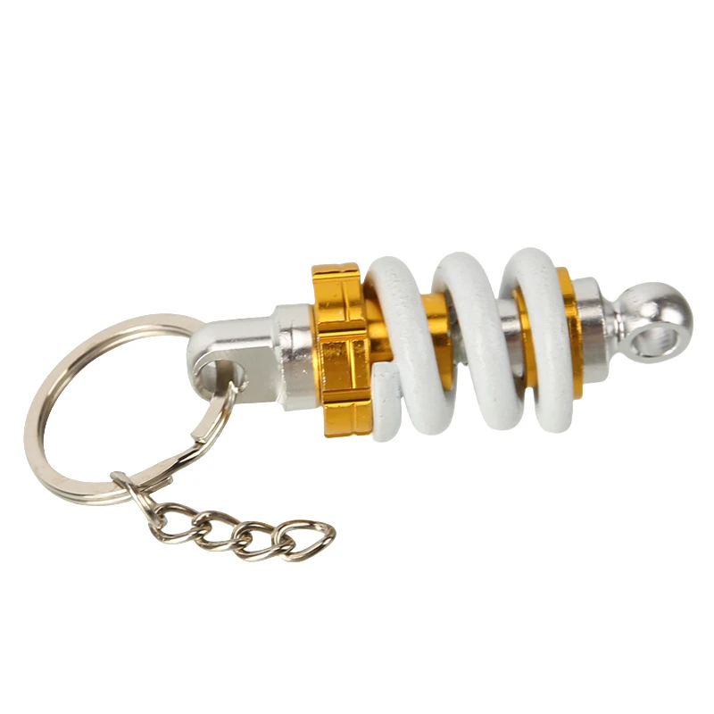 Aluminum Alloy Shock Absorber Key Ring - Stylish Automotive Front Strut Pendant for Cars & Scooters Hot