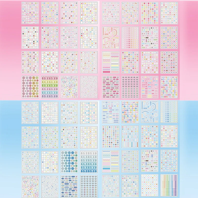 Mr. Paper 32 قطعة كتاب ملصقات PET ملون الحياة مادة مجلة أساسية صغيرة ، ديكور مجمع متعدد الاستخدام للمذكرات وغلاف البطاقات DIY #6