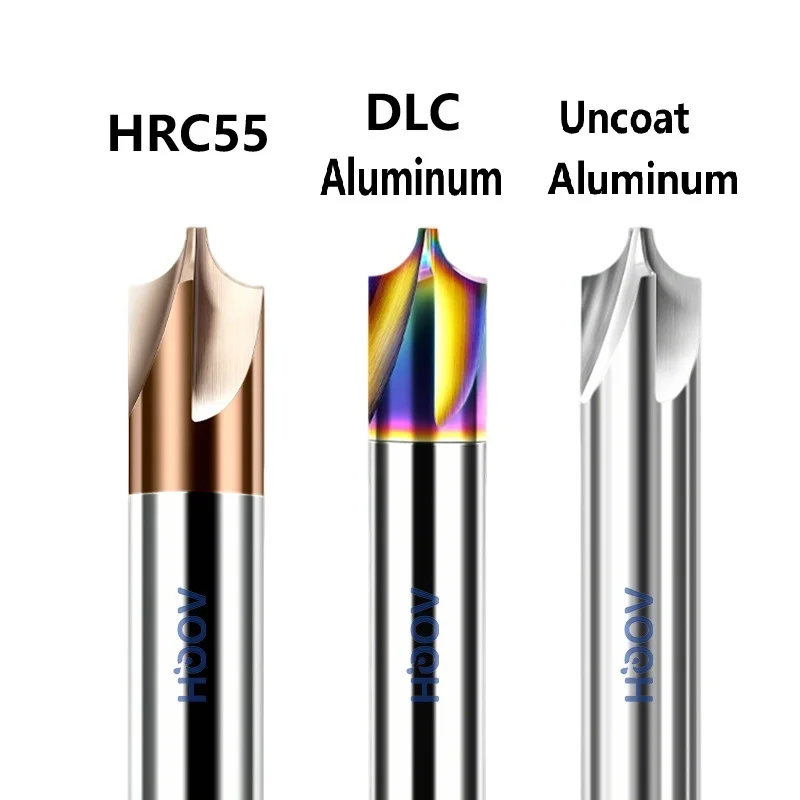 

Inner R Milling Cutter 4 Flutes Carbide R Angle Aluminum end mill DLC coating chamfering reverse R cutter R0.2-R6 EndMill