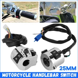 Motorcycle Handlebar Switch Control Button for Turn Signal Headlight Horn 25mm Universal Moto Accessories