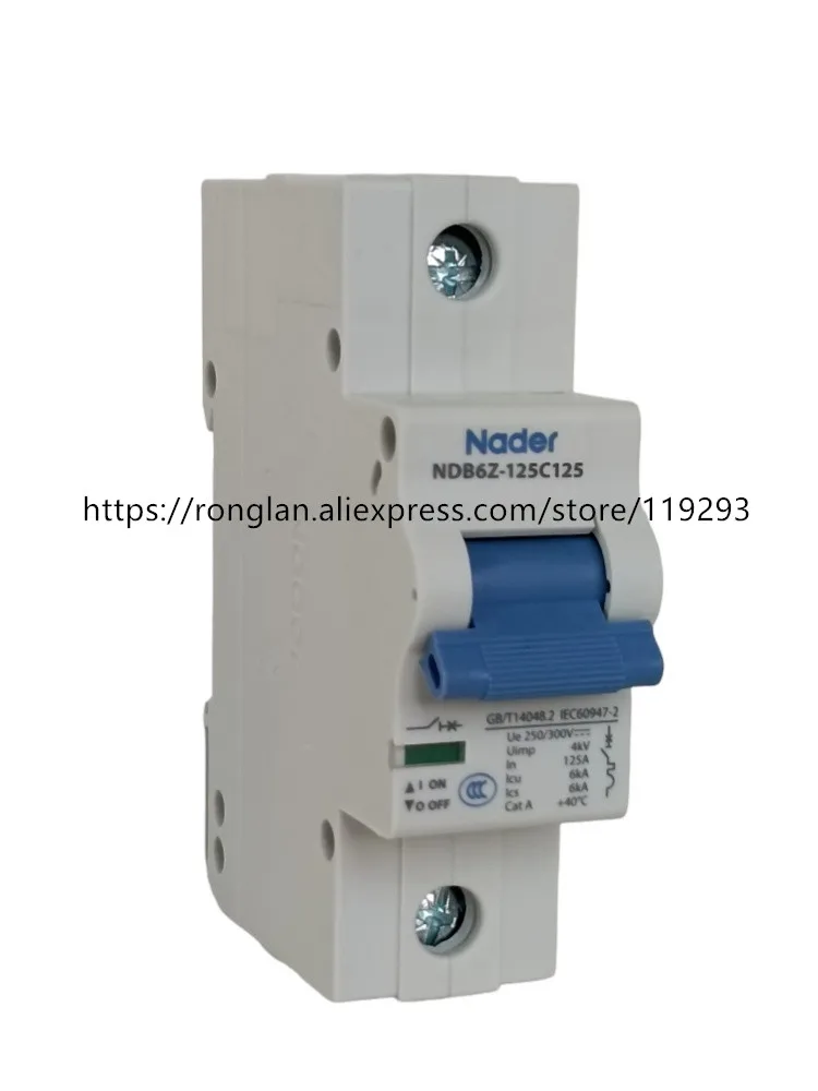 

New authentic Nader circuit breaker letter NDB6Z-125 NDB6Z-125C125 C63 63A C80 80A C100 100A C125 125A 1P 2P 3P 4P -2PCS