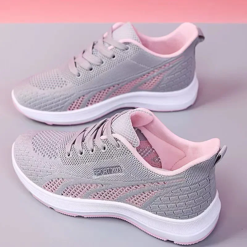 Fashion Women's Sneakers Lightweight Womens Shoes Comfortable Ladies Vulcanized Shoes Outdoor Lace-up Training Shoes Zapatillas