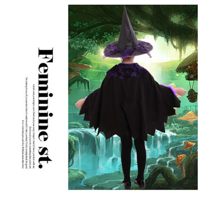 เครื่องแต่งกายวันฮาโลวีนคอสเพลย์สำหรับเด็กชุดเสื้อคลุมเครื่องแต่งกายวันฮาโลวีนเด็กผู้หญิงเครื่องแต่งกายสำหรับงานปาร์ตี้เทศกาล