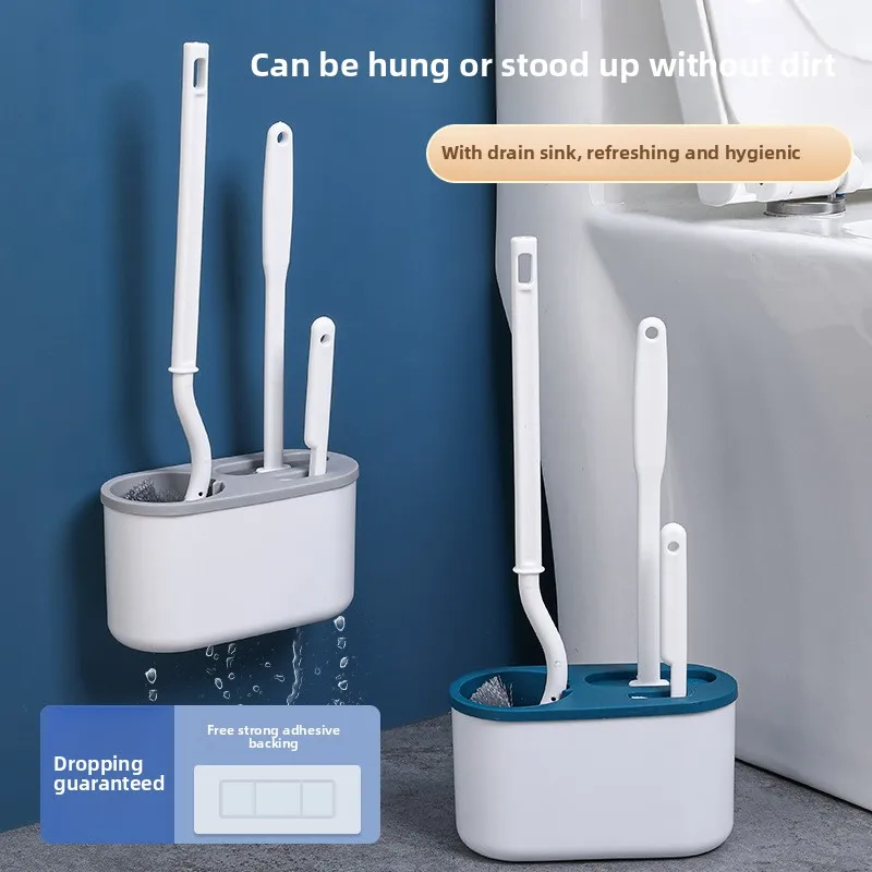 

New Wall-mounted Toilet Brush for Household Use with No Blind Spots, Integrated Bathroom Cleaning and Toilet Cleaning Set