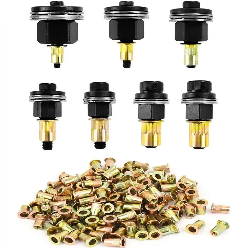 Versatile Manual Rivet Tool Kit For M3 M12 Threaded Inserts Carbon Steel Hand Applicator Industrial Hardware Assembly Fixer