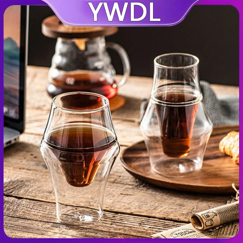 

120/130/250/335ml Double Walled Glass Cup Transparent Coffee Milk Mug Espresso Cup Home Brandy Wine Cocktail Glasses Tasting Cup