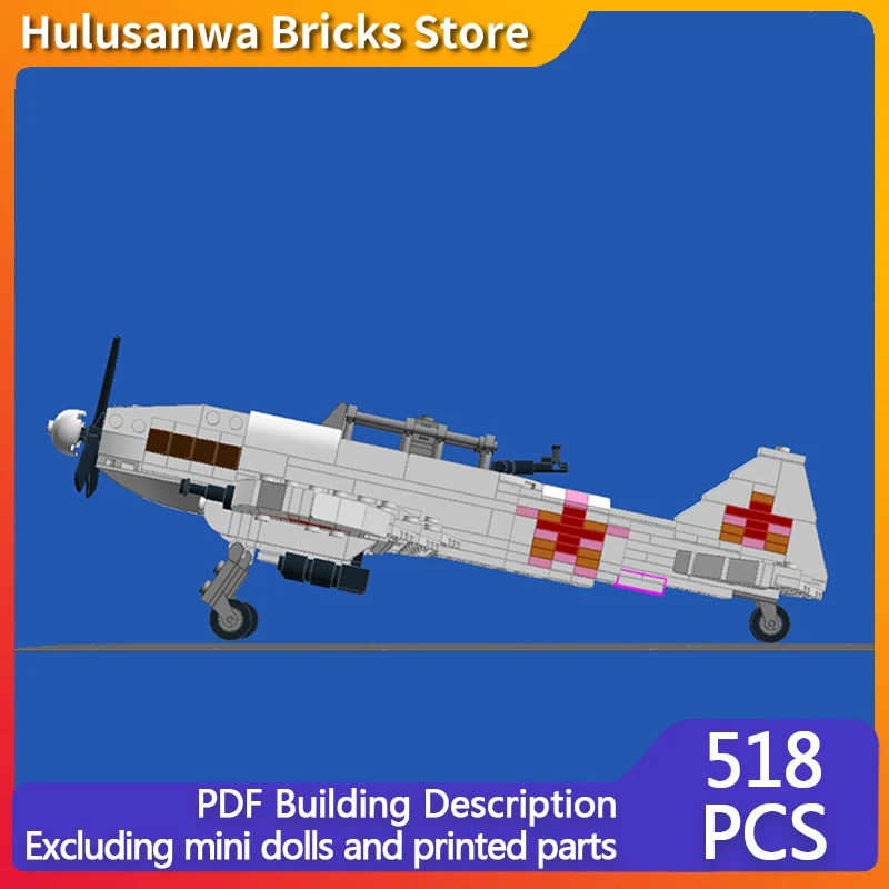 

IL-2 Sturmovik WW2 Military Fighter Jets Model MOC Building Bricks War Equipment Modular Technology Gifts Holiday Children Toys
