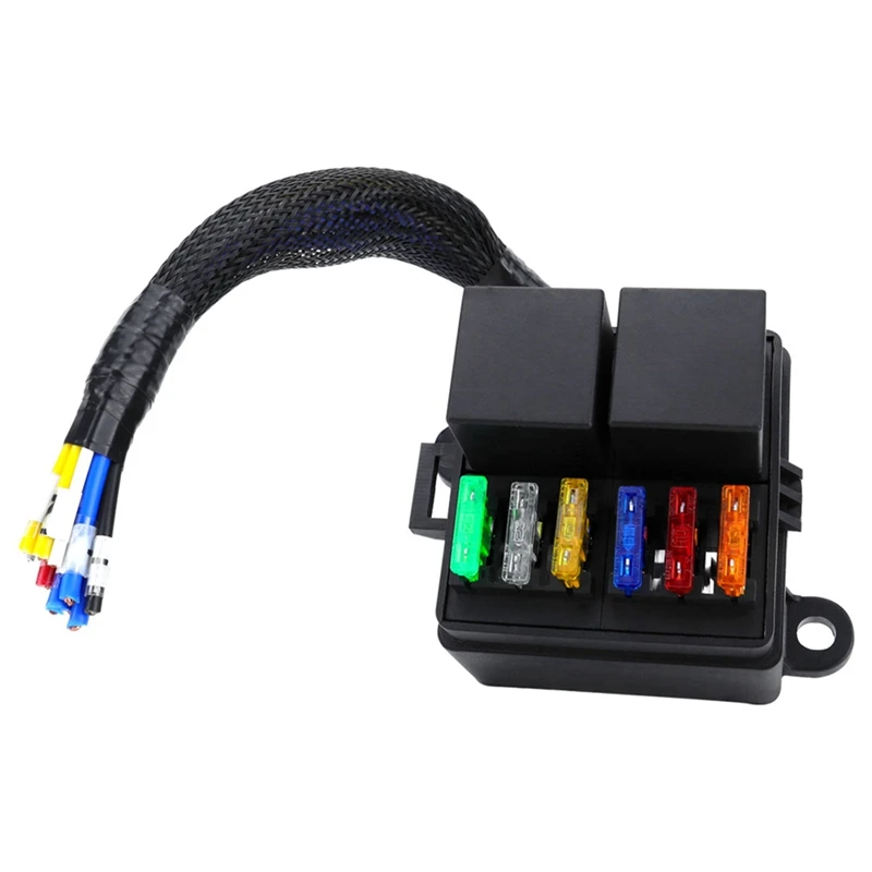 Super Sale Universal Waterproof Relay Fuse Block Kit for Car, Truck, Boat with Pre-Wired Setup