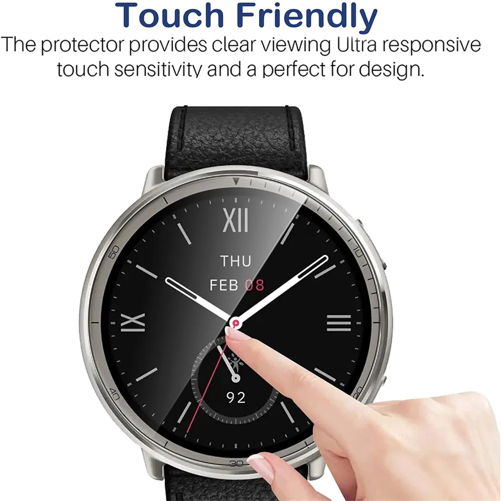3pcs Ultra-thin Transparent Hydrogel Film For Huami Amazfit Active 2 Watch Protective Films Cover For Amazfit Active 2 image 2