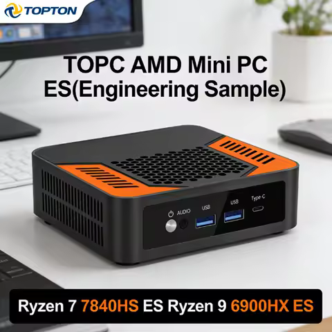 TOPC Gaming Mini PC AMD Ryzen 9 6900HX ES R7 7840HS ES Engineering Sample USB4.0 2xDDR5 Windows 11 Pro Nuc Mini Computer WiFi6