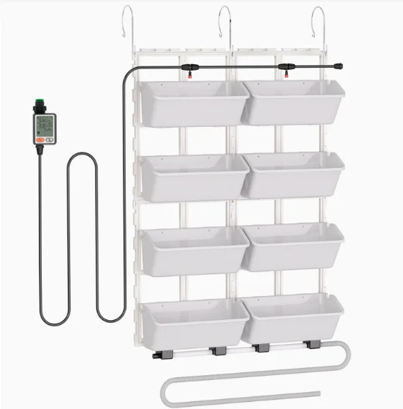 

2025 Planting Basin Layer Hanging Flowerpots Rectangular Plastic Vertical multi-level planting with hanging vegetable planters