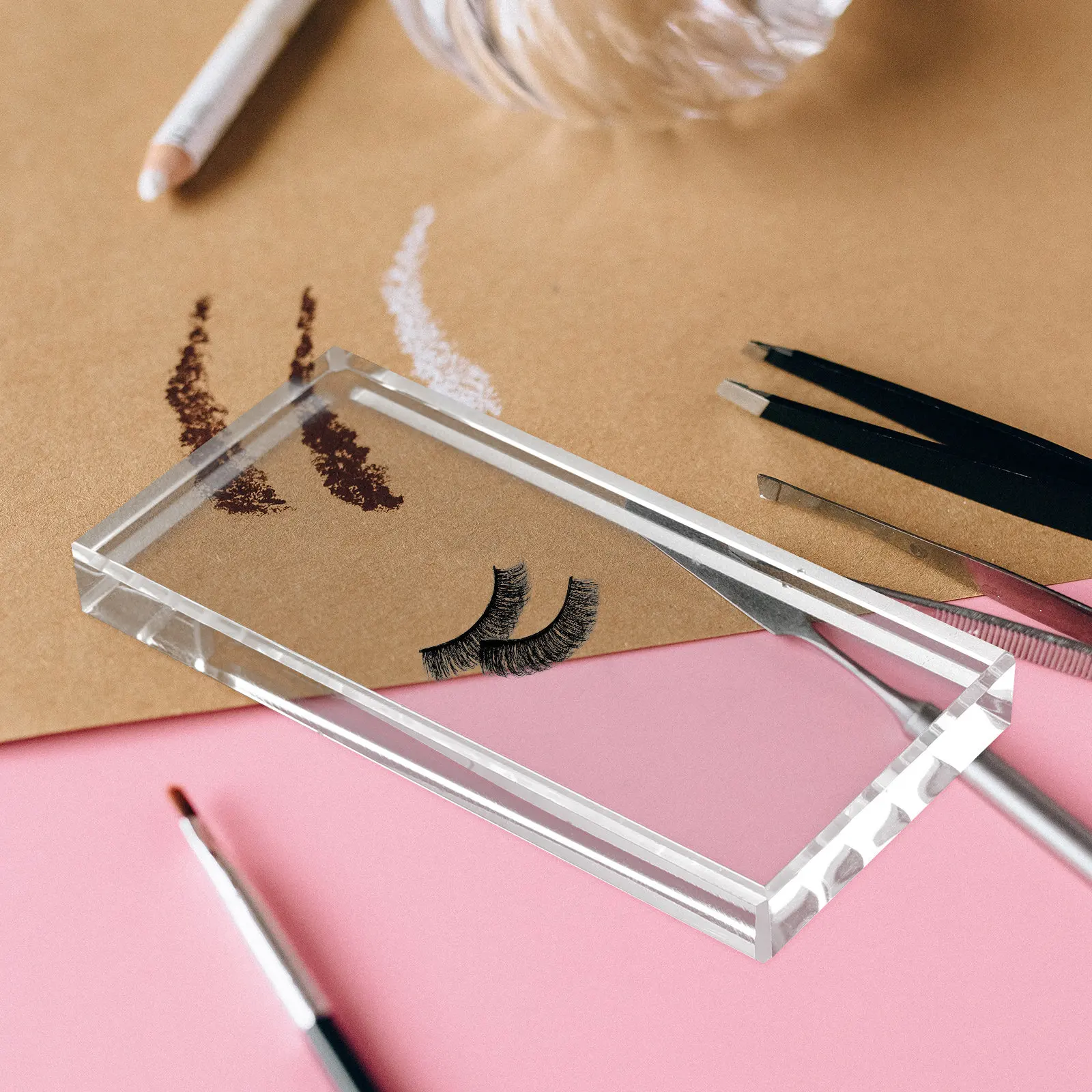 2 stuks glazen opbergbakjes vo - Eyelash Extension Salon recensie en prijs