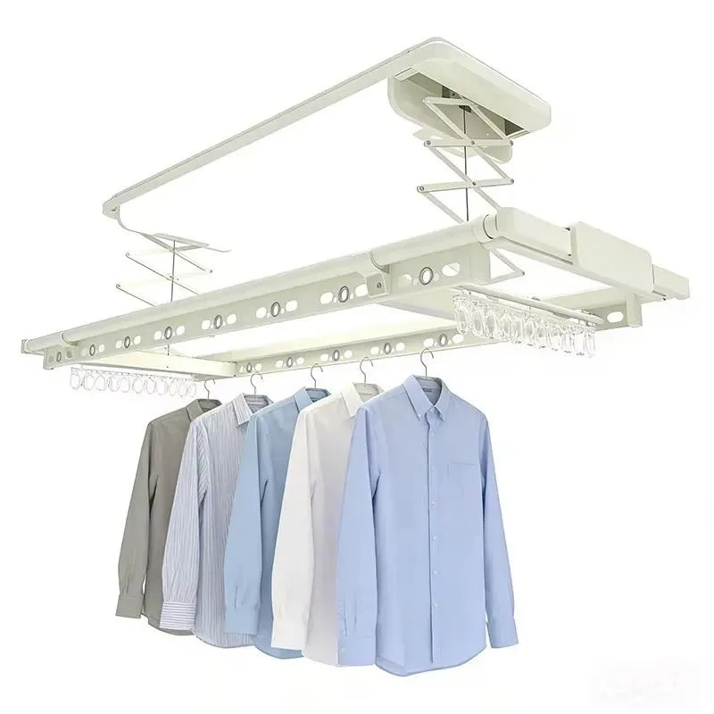Smart LED Heating Foldable Electric Dryer with Remote Control Tuya App Indoor Use Multi Function Clothes Hanger