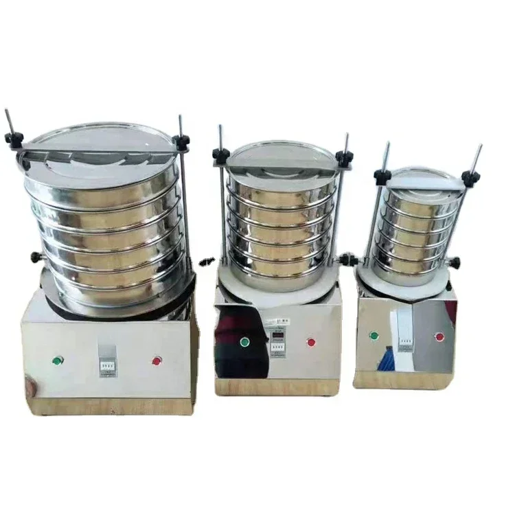 200 Diameter Stainless Steel 1-8 Decks Plain Weave Mesh Lab Test Sieve Shaker For Soil Testing