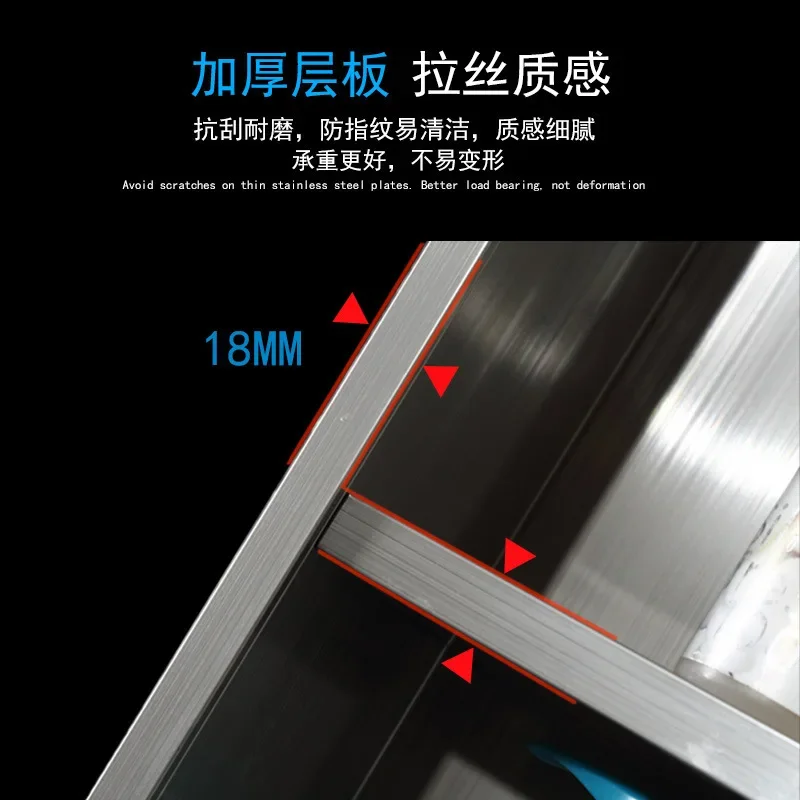 Stainless steel mirror cabinet Wall-mounted mirror cabinet Moisture-proof locker Bathroom mirror Bathroom locker No light