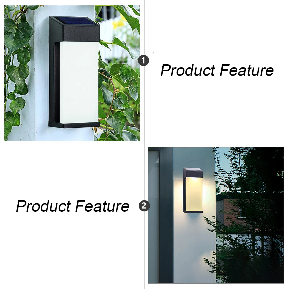 

1pc Solar Garden Light Outdoor Waterproof Wall Lamp Solar Powered Decorative Lighting Durable Weather Resistant Energy Saving