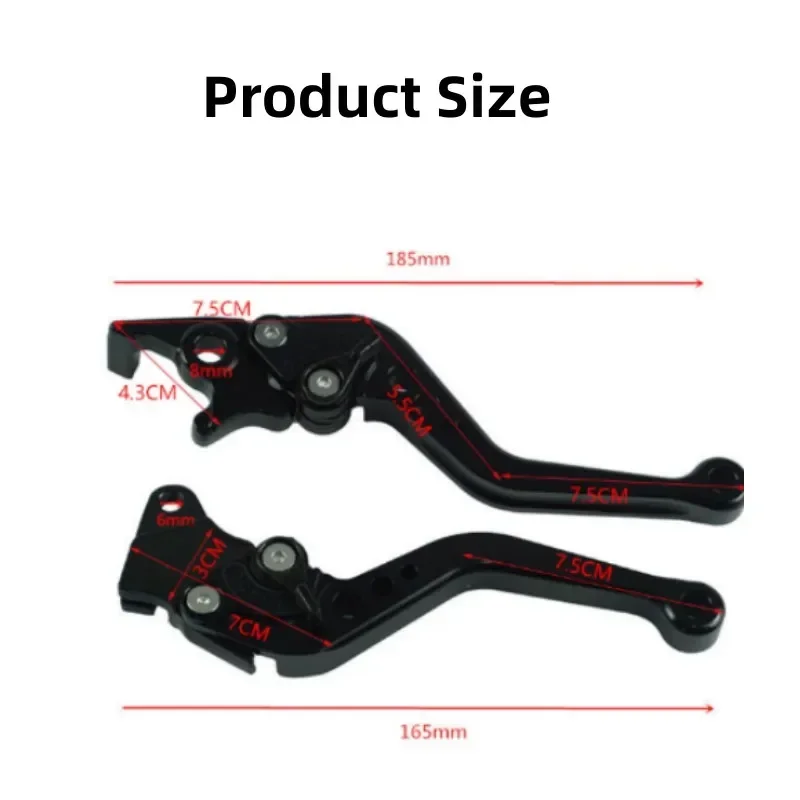 Universal Fit for Motorbike Modification 1 Pair Alloy Motorcycle Brake Handle CNC Motorcycle Clutch Drum Brake Lever Handle