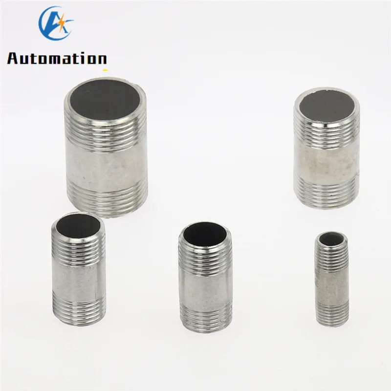 Water connection 1/4" 3/8" 1/2" 3/4" 1" 1-1/4" 1-1/2" Male X Male Threaded Pipe Fittings Stainless Steel SS304 Connector Adapter image 5