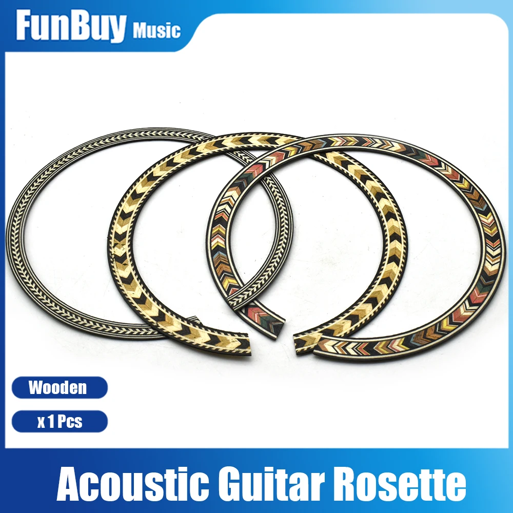 Guitar Soundhole Rosette Guitar Wooden Sound Hole Decal Sticker for Acoustic Guitar Parts Accessories