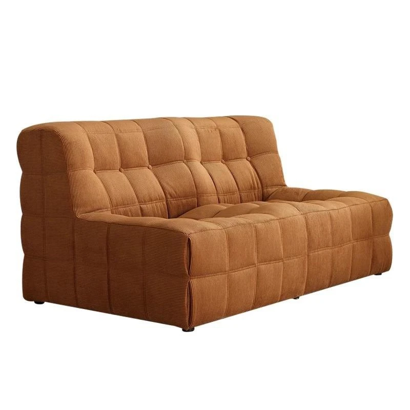Full sponge sofa without skeleton living room balcony bedroom corduroy waffle