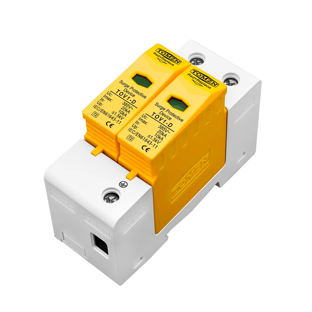 TOMZN AC SPD 2P 20KA~40KA 275V  House Surge Protector Protection Protective Low-voltage  Arrester Device