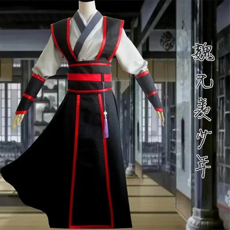 

aaa12 3 Young Grandmaster of Devil Cultivation Косплей Костюм Wuxian Mo Dao Zu Shi Wei Ying Обувь Парик Костюм