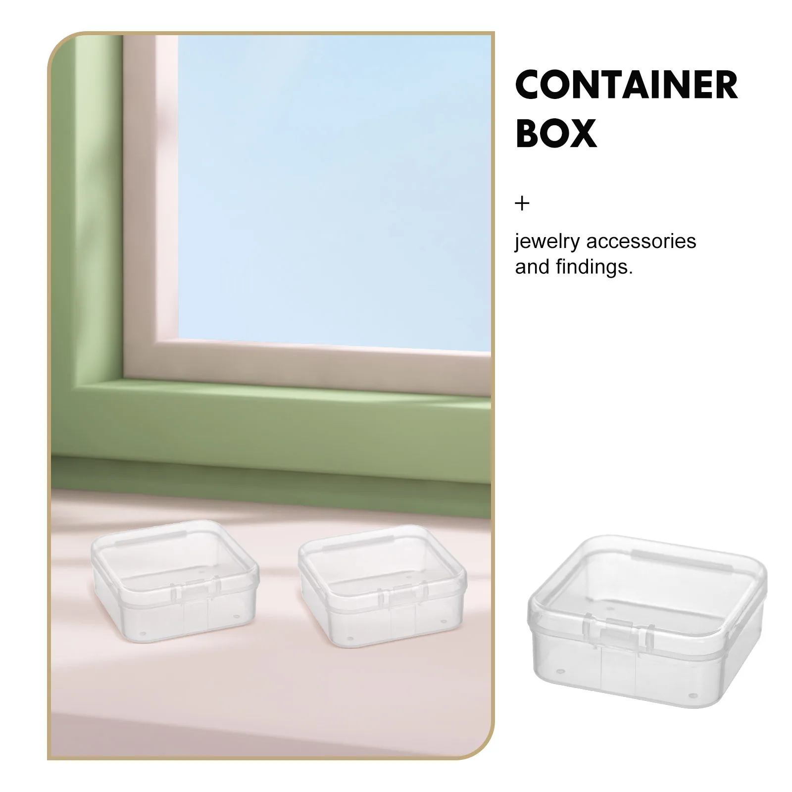 20pcs Small Plastic Storage Box Clear Durable Organizers For Craft Beads Coins Jewelry Pills Snacks Desktop Container Case