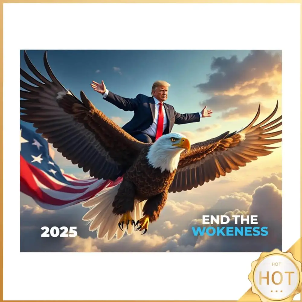 تقويم ترامب 2025، تقويم حائط مضحك معلق، وسادات ملاحظات مخططة التقويم الشهري