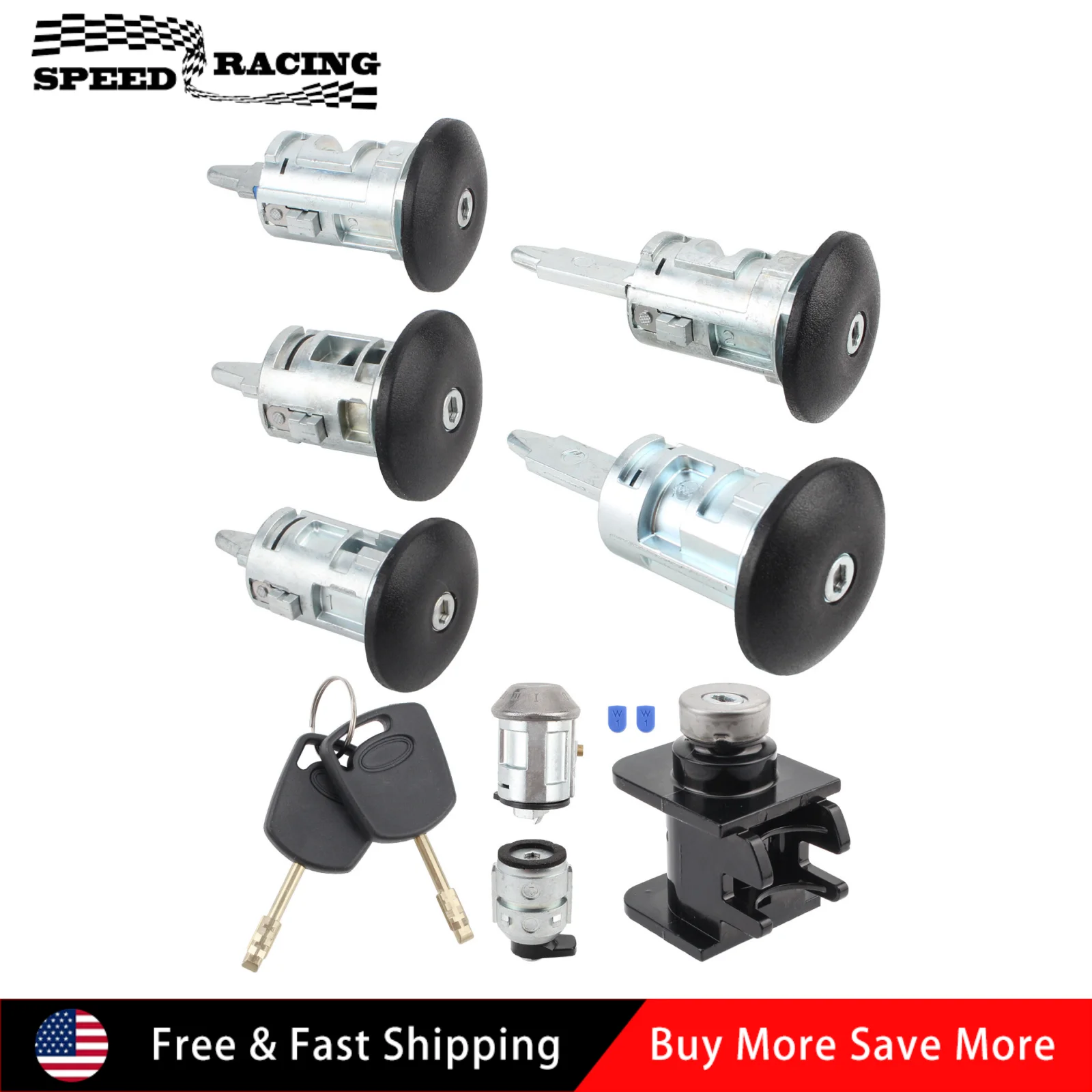 

Left & Right Bonnet Fuel Door Lock with 2pcs Keys Complete Lock Set For 2002-2013 Ford Transit Connect