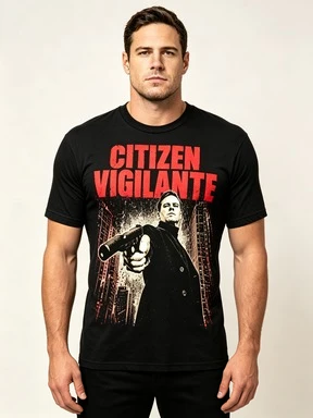 2026 Vintage T-Shirt Urban Character Graphic Unisex Couples Matching Tee Gift for Him Crew Neck Short Sleeve Street Casual Tee