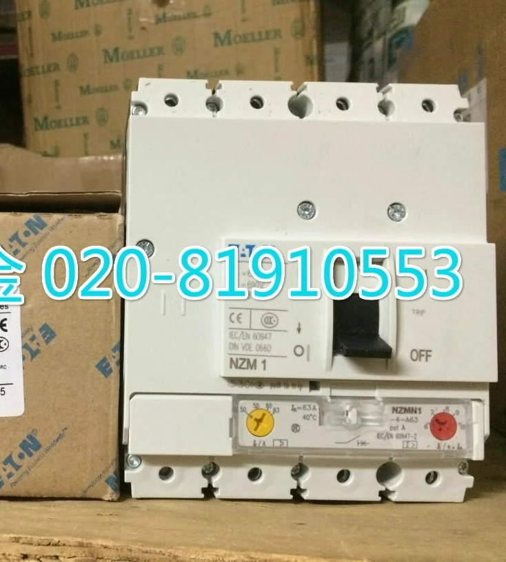 

EATON Eaton Muller, автоматический выключатель в литом корпусе NZMN1-4-A63, новый оригинальный 4P переключатель, короткое замыкание
