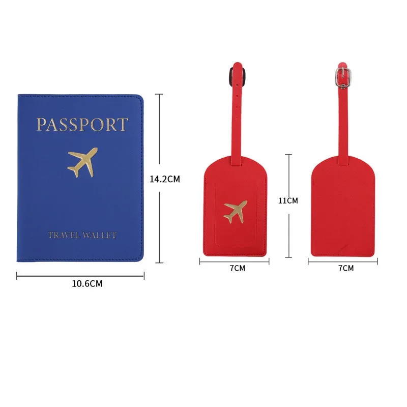 

Travel Leather Document Passport Book Cover Multifunctional Passport Cover Protective Case Document Storage Luggage Name Tags